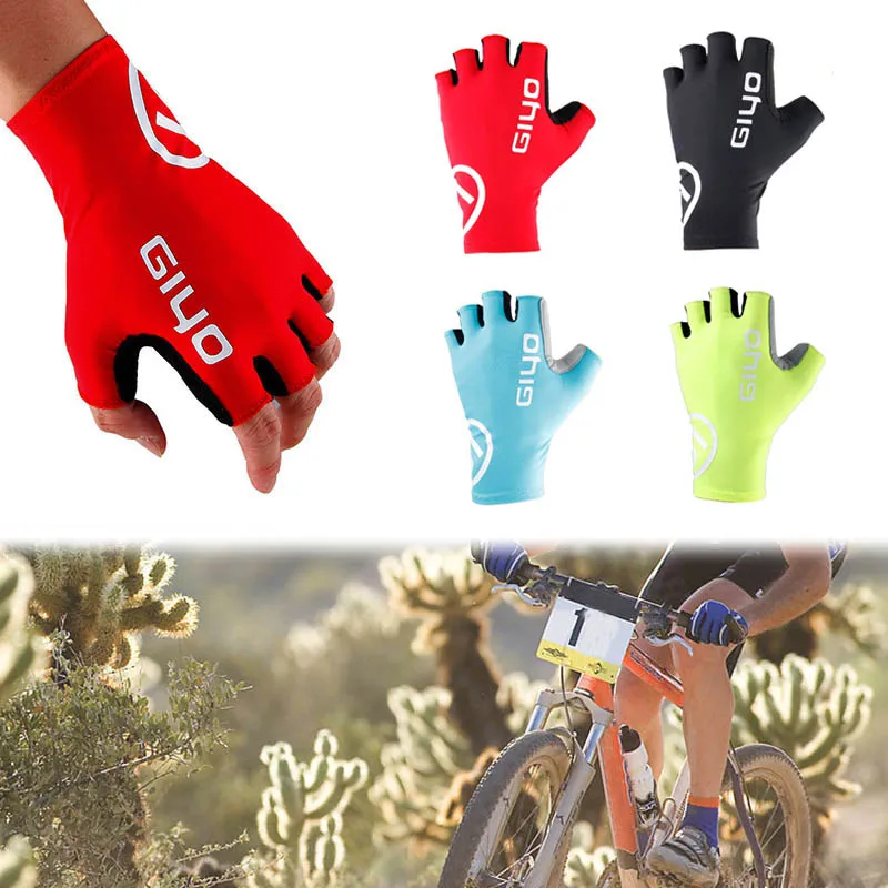 1 Pair GIYO Cycling Gloves Half Finger Breathable Anti-slip Shockproof Riding Mittens JT-Drop Ship