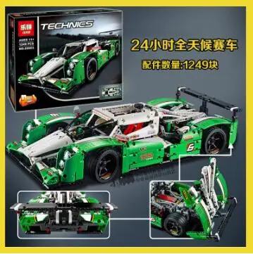 

New LEPIN 20003 1249Pcs Technic 24 Hours Race Car Model Building Kit Blocks Brick Toy 2in1 Gift 42039 F1 racing sports car boy