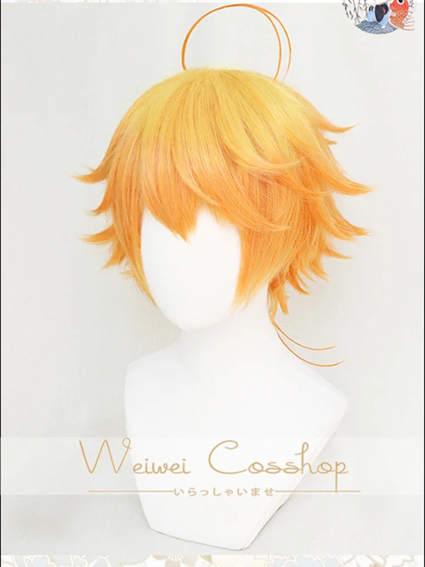 Обещанные Neverland Yakusoku no Neverland Эмма короткие светлые и оранжевые волосы косплей костюм парик+ шапка парик