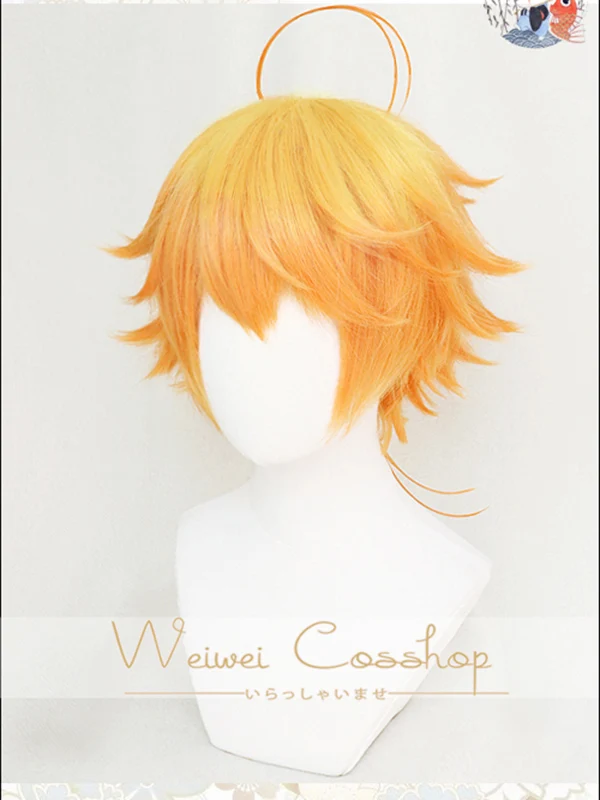 The Promised Neverland Yakusoku no Emma короткие светлые и оранжевые волосы Косплей Костюм парик +