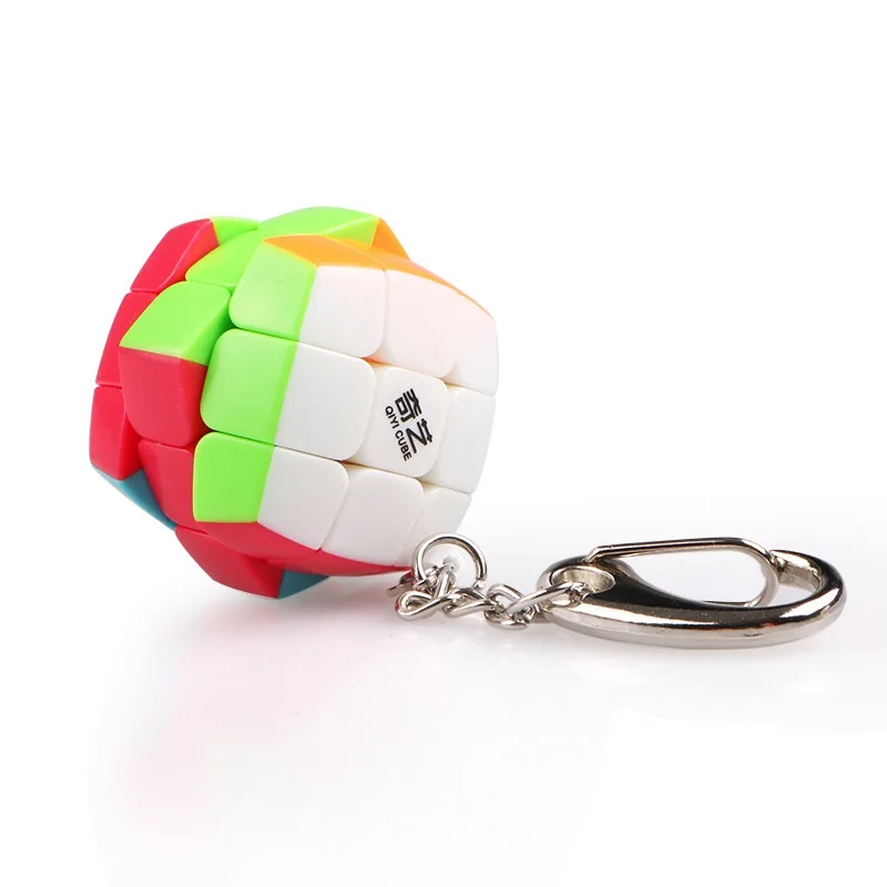 

Newest Qiyi 3cm Mini 3x3x3 speed Keychain magic Cube Mini Twist puzzle Cube Fidget Toys Gift Smart Key Ring Decoration Cute