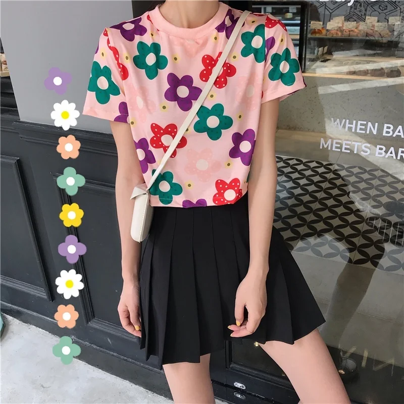 

Women's T-shirt Casual Short T Shirt Slim Short Sleeve T-shirt Summer T Shirt Women Crop Top Blusas Femininas