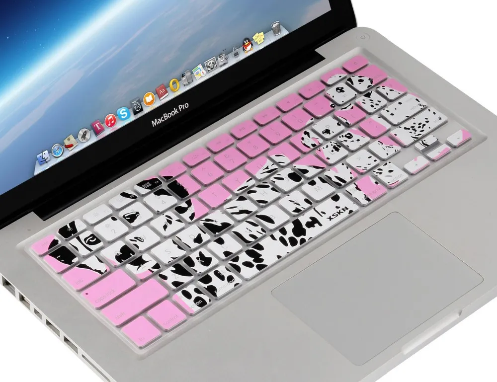 Xskn прекрасное место, собака Дизайн прочный ультратонких клавиатура крышка Силиконовая кожа протектор для MacBook Pro 13 15 17 дюймов, розовый