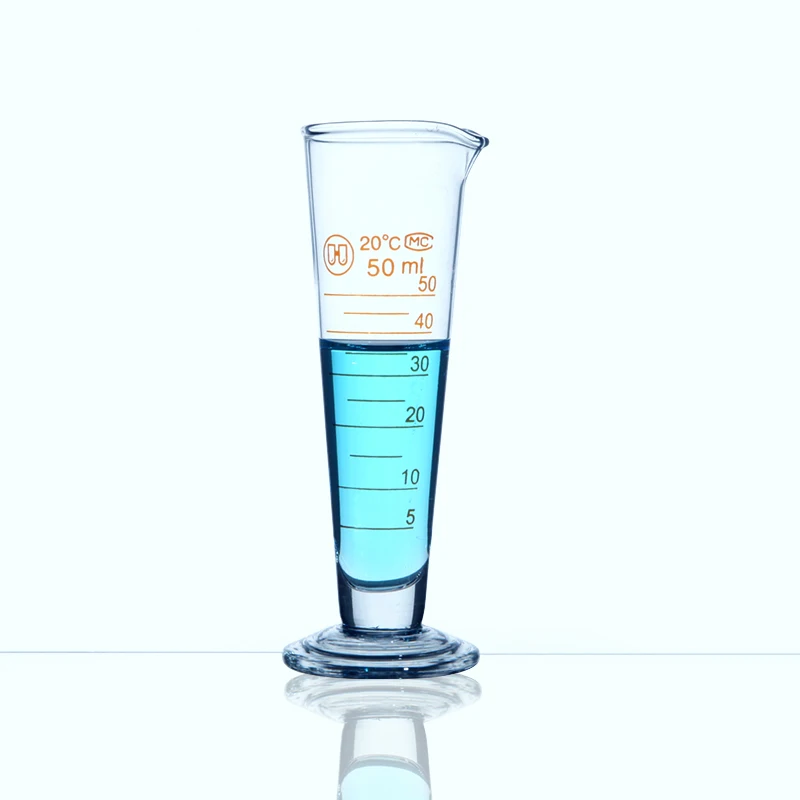 LINYEYUE 20mL Graduate Conical Glass Measuring Cup Measuring Glass Triangle Beaker Laboratory Cylinder Chemistry Equipment