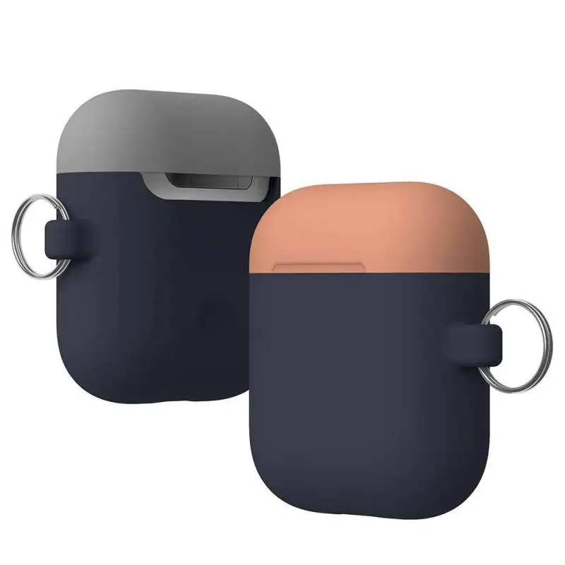Наушники с двойной крышкой, силиконовый чехол для Apple Airpods, защита от пыли, защита от падения, мягкая оболочка, мягкие силиконовые аксессуары