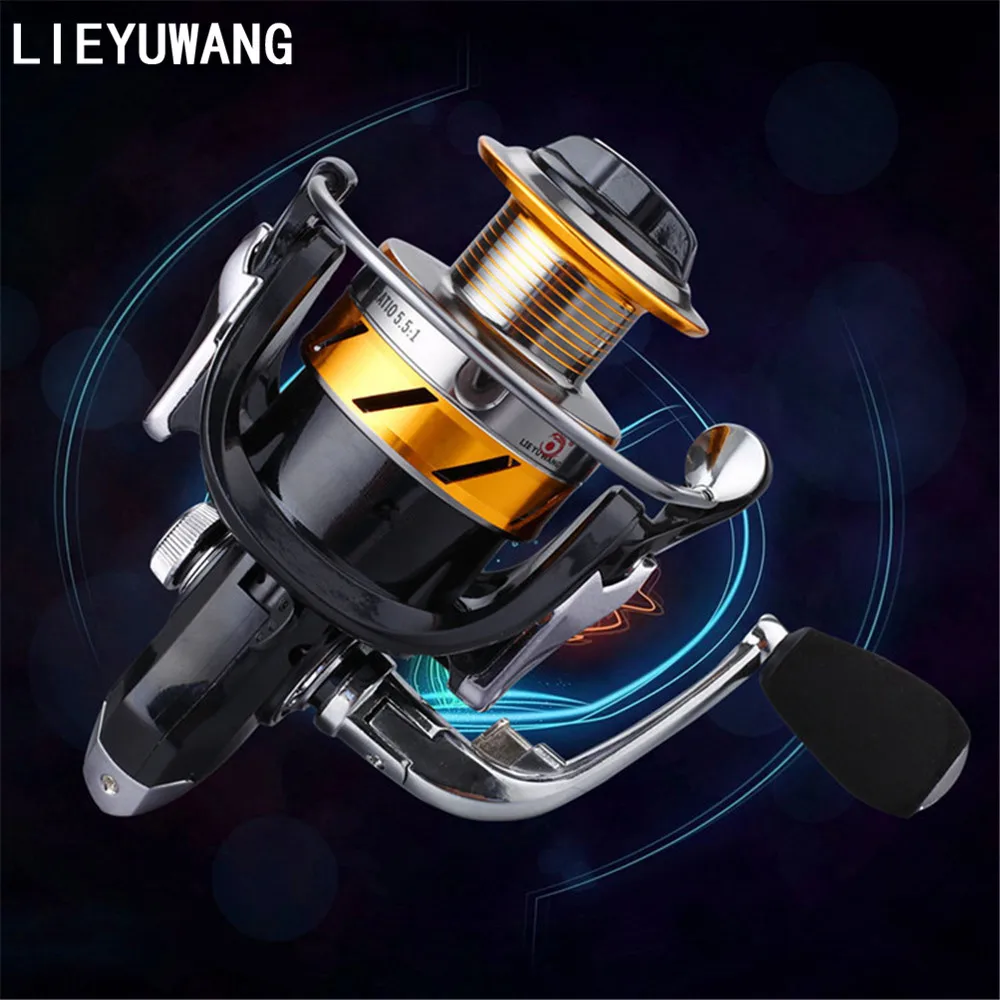 

LIEYUWANG 13+1BB Fishing Reel Spinning Reel Full Metal 5.5:1 500 1000 2000 3000 4000 5000 6000 7000 Fishing Wheel Casting MA