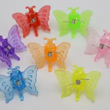 25 разных цветов пластиковые милые бабочки заколки для волос зажим 38X30 мм для детей