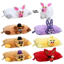 43cm * 30cm de dibujos animados FNAF cinco noches en Freddy almohada bonnie chica foxy fazbear cojín juguetes de peluche