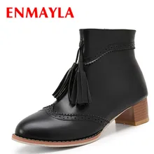 Airfour Autumn&Winter New Fashion Med Heel Tassel Ankle Boots Women Zipper Platform High-top Lady Shoes Woman Boots Big Size Airfour Autumn&Winter New Fashion Med Heel Tassel Ankle Boots Women Zipper Platform High-top Lady Shoes Woman Boots Big Size