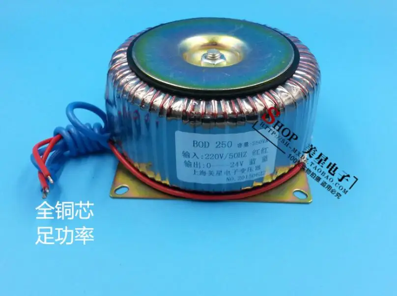 

24V 10A Toroidal transformer copper custom 250VA transformer 220Vinput for Monitoring transformer