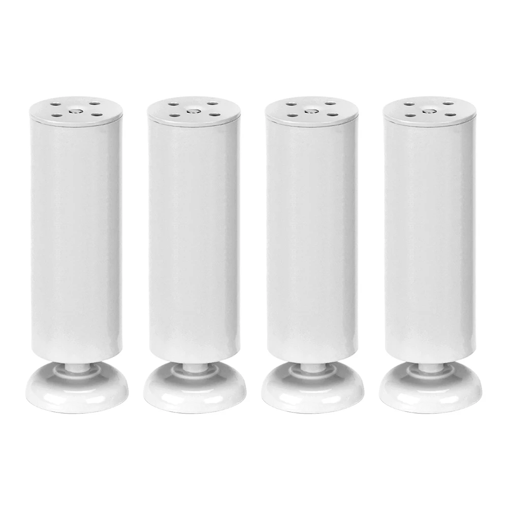 4PCS 25CM Height Stainless Steel Adjustable Furniture Legs White