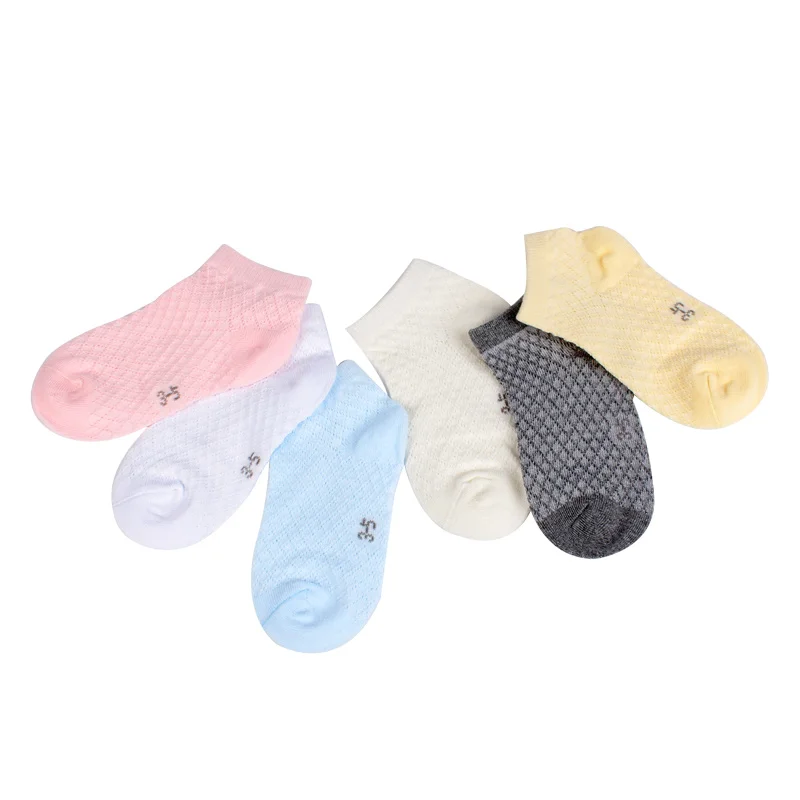 3 PairsLot Solid Kids Socks Thin Cotton Socks For Girls 2017 Summer Breathable Baby Boys Socks Candy Color Children Clothing (3)