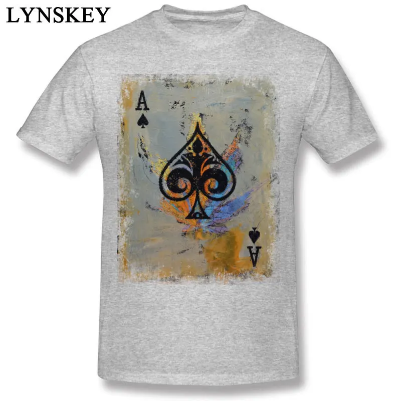 T Shirt Short Sleeve Geek 2017 Hot Sale ACE Round Collar 100% Cotton Adult Summer/Fall Tops Shirts Geek Tee Shirts Top Quality gray