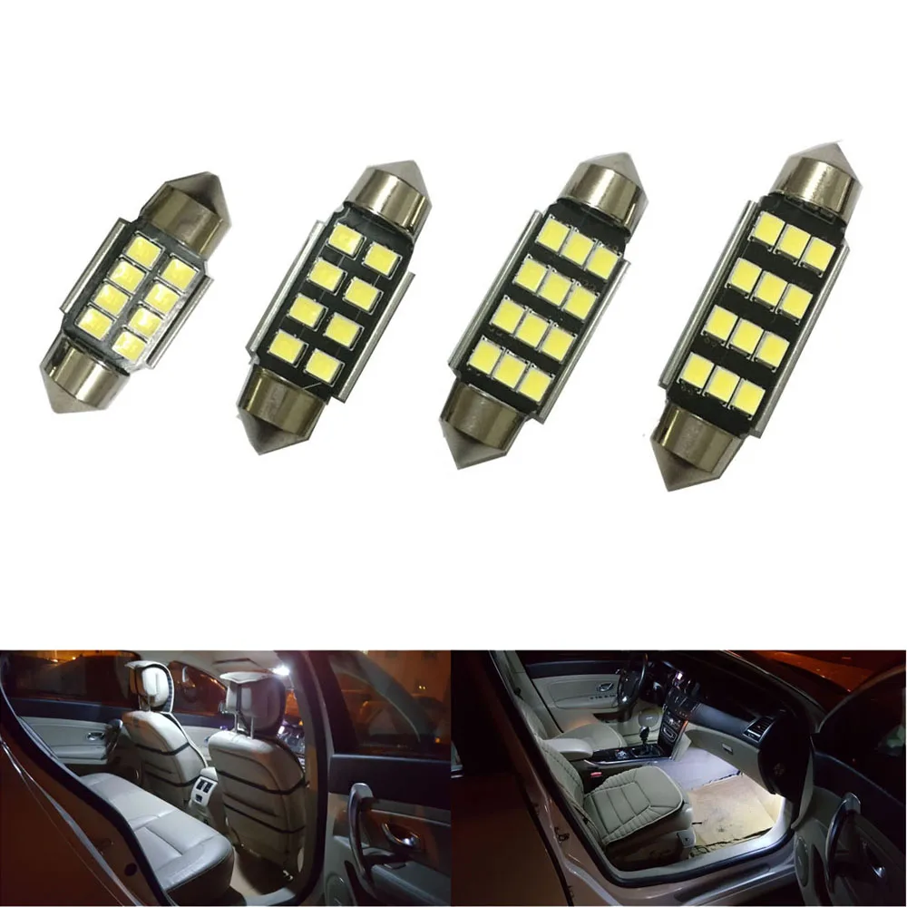 2 шт. x Festoon canbus C5W C10W светодиодные лампы 31 мм 36 39 41 Чистый белый 2835 SMD внутренний свет