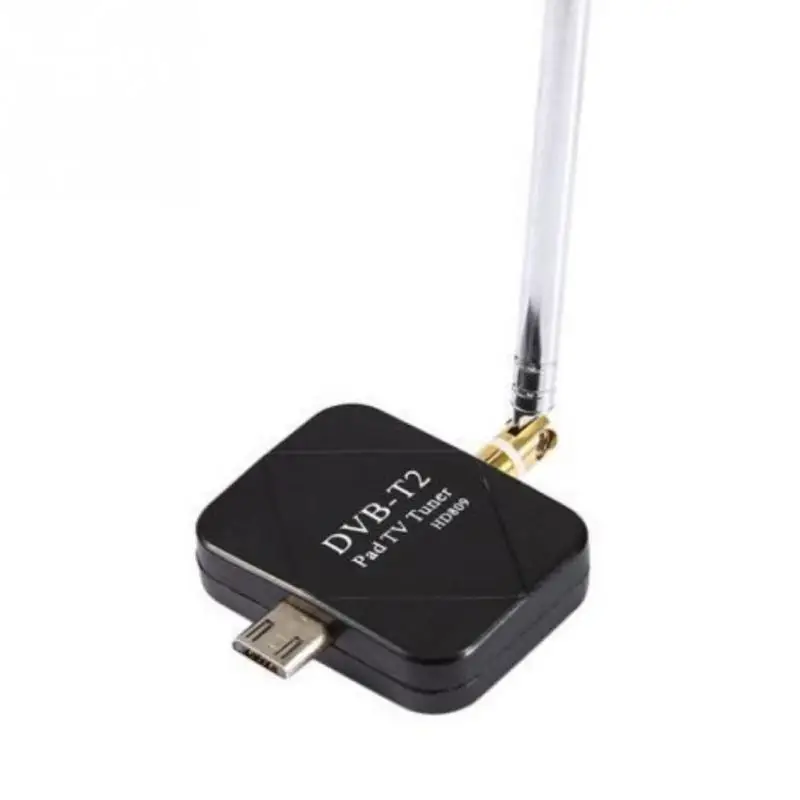Черный мини-приемник+ антенна DVB-T2 DVB-T Мини ТВ-приемник автоматический поиск каналов для Android смартфонов и планшетов