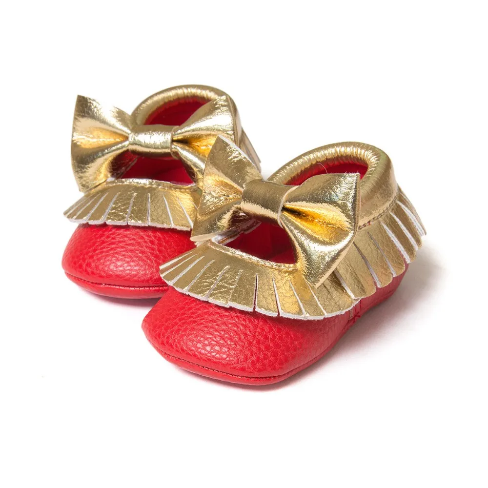 Новинка для маленьких девочек в стиле «Мэри Джейн» Детская обувь в цветочек из искусственной кожи, для детей мокасины с принтом маленьких золотых бантов для девочек первые ходунки детские мокасины