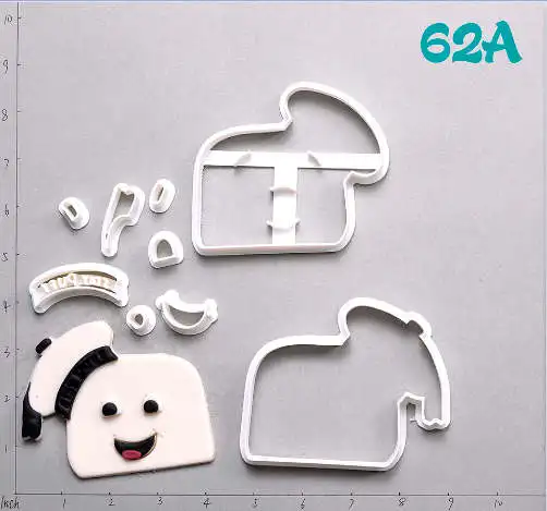 Ghostbusters дизайн Пластик Набор ножей для торта индивидуальный заказ 3D печатных Fondant(сахарная) форма для кекса для нарезки печенья в виде cortadores De Fondant(сахарная - Цвет: 62A 4 inch