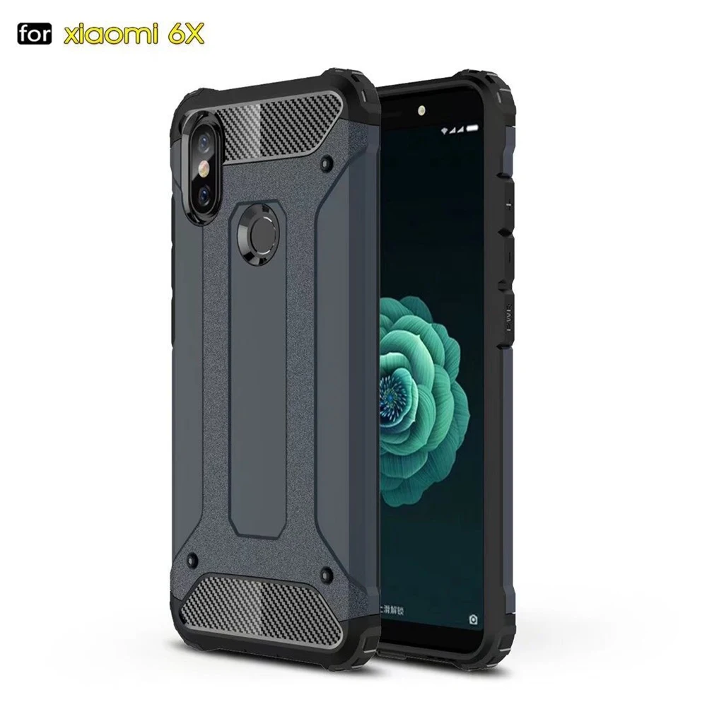 Dark blue Сверхмощный защитный чехол для телефона для Redmi Note5 6 7Pro противоударный защитный чехол для телефона для Xiaomi 2A 6X Mix2s чехол для телефона - Цвет: Dark blue