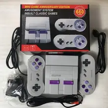 30 шт. Мини ТВ игровая консоль ручной ретро семейная игровая консоль встроенный 660 классический для SNES игр двойной геймпад PAL