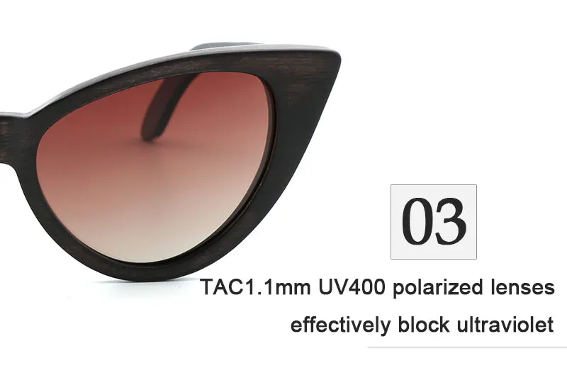 big cat eye sunglasses Brand Design Fashion Cat Eye Polarized Sunglasses Wood Sun Glasses Female Eyewear Blue Sunglasses case Gafas de sol fashion sunglasses