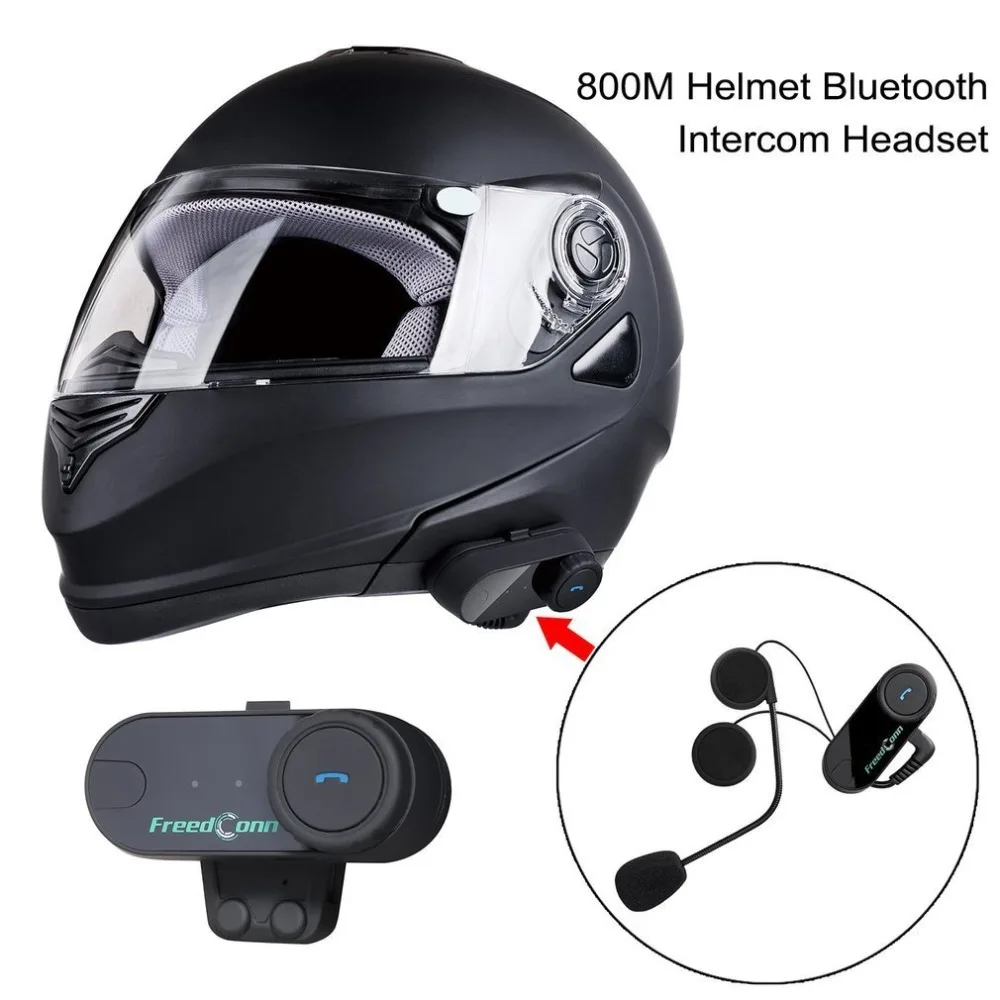 

New US Plug 800M Professional Intercom Headset Wireless Interphone Bluetooth Motorbike Motorcycle Helmet Interphone Headset