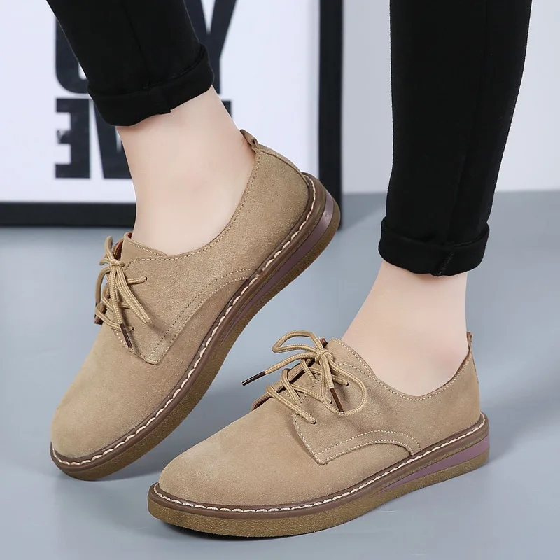 Zapatos planos informales de ante para mujer, mocasines de plataforma sin  cordones transpirables, novedad de 2022|Zapatos planos de mujer| -  AliExpress