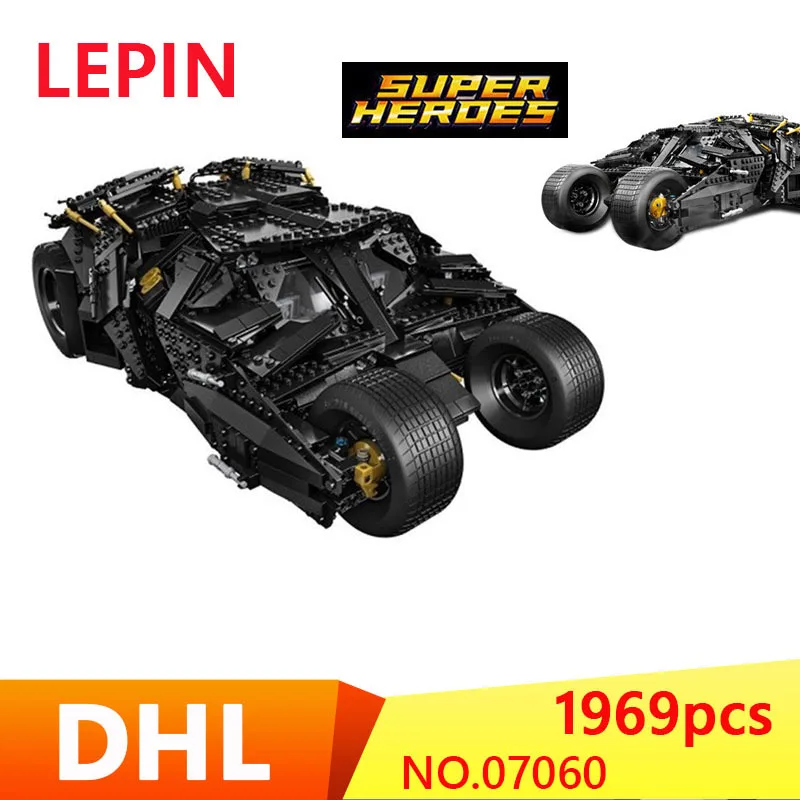 

LEPIN 07060 NEW Super Hero Movie Series 1969Pcs The Batman Armored Chariot Set 76023 Building Block For Kids Bricks Toys