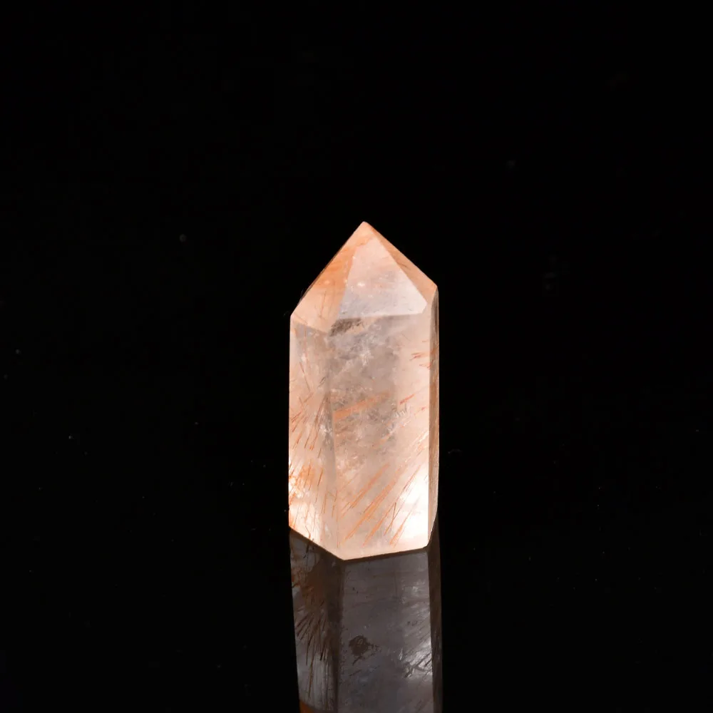 

Natural haircrystalCrystal Six Prism Quartz Wand For Healing Single Tip Column Terminated Points Crystal For Home Decor Gift A17