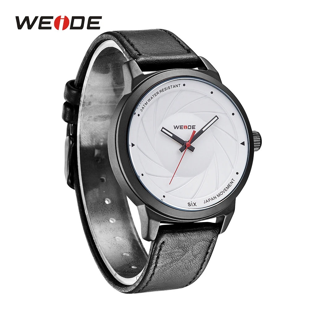 WEIDE Men's Sports Casual Outdoor Watch Analog Leather Black Strap Quartz Man Clock Army Military Wristwatches Hour Cheap Model