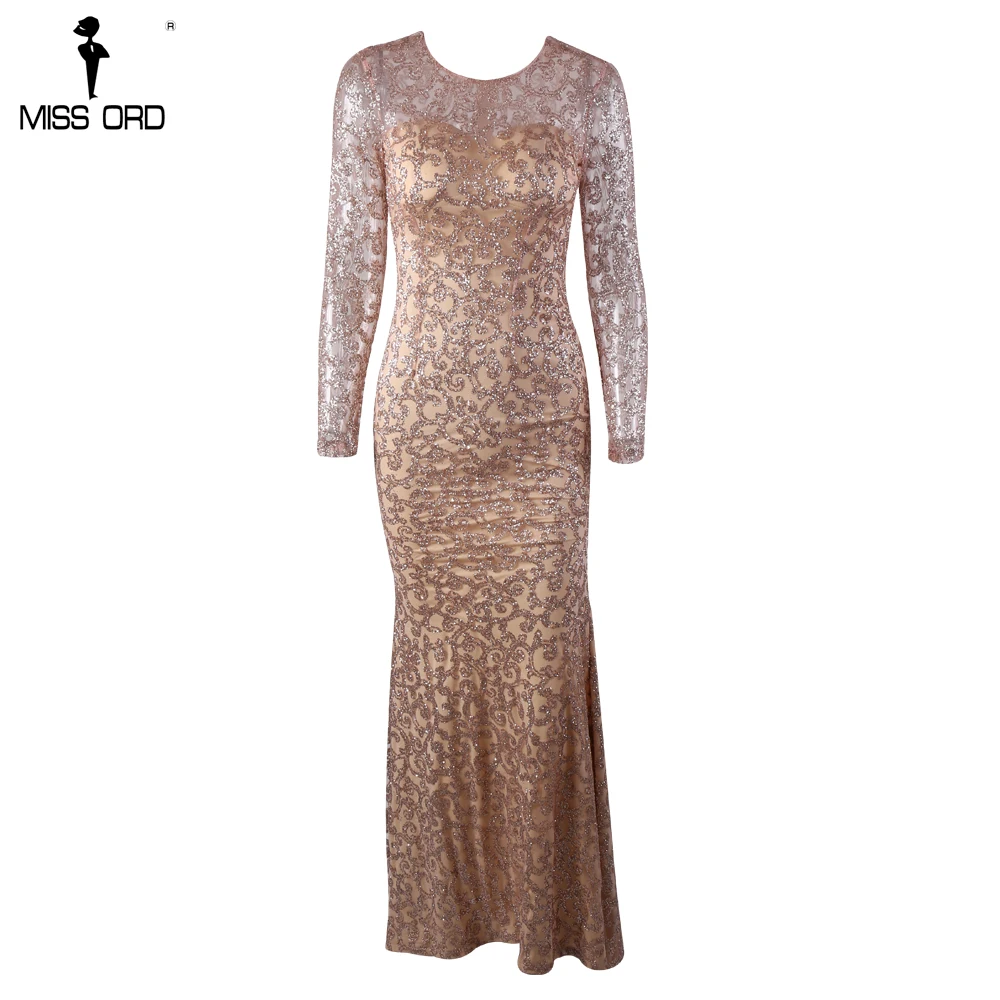 Платье макси с длинным рукавом круглым вырезом и блестками|elegant dress|pattern dresselegant maxi