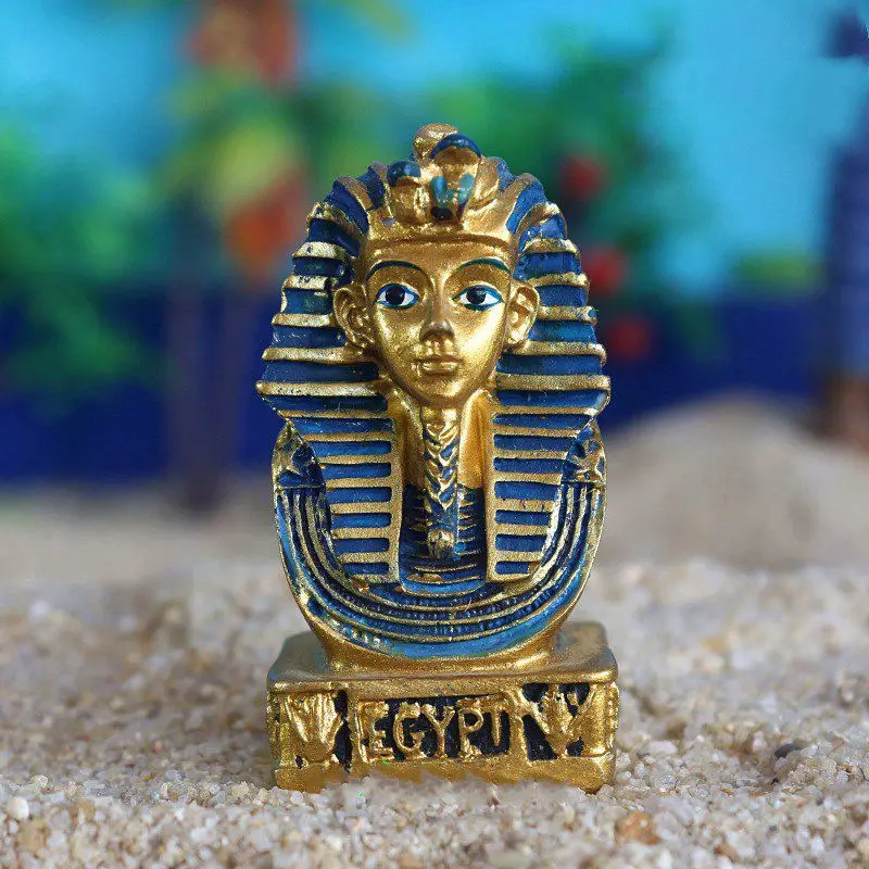 1 шт., смоляная маска Короля Фараона, сухой труп, статуя, Древний Египет, Мумия, статуэтка, домашний декор, миниатюрная модель, украшение для дома, LYY9176