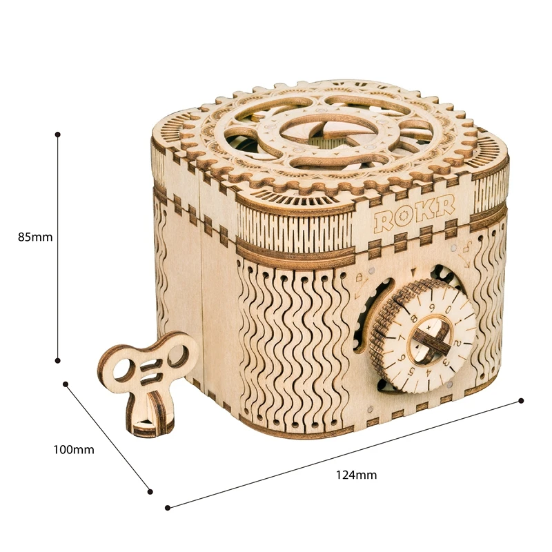 ROKR DIY 3D деревянные головоломки игрушечные лошадки сборные модельные игрушки самолет карусель круглый колесо обозрения пенал игрушечные