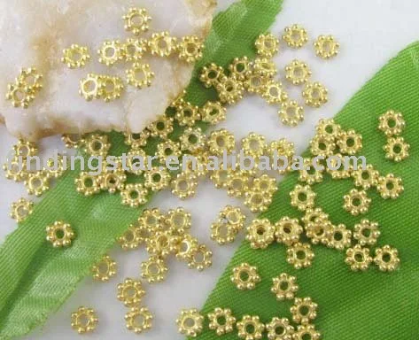 

FREE SHIPPING 1000PCS Gold Color plated Daisy spacer beads 4mm M307GP