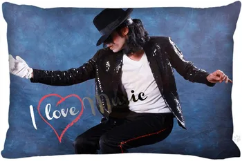 

Custom Michael Jackson Rectangle Pillow Cover Size 45x35cm (one side) Print Custom Zipper Polyester Cotton Pillowcase more size