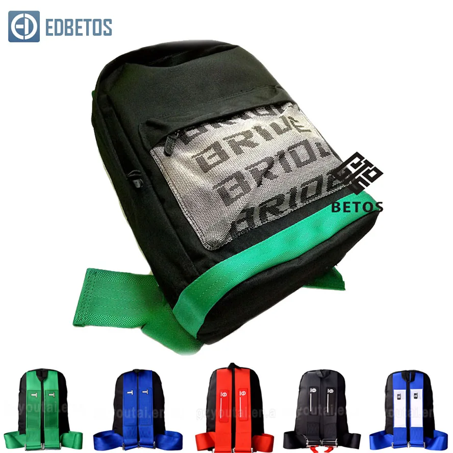 

JDM Style Racing Fabric Straps Style School Backpack Car Canvas Backpack Bride Bag Racing Straps Backpack Turbo illest TRD