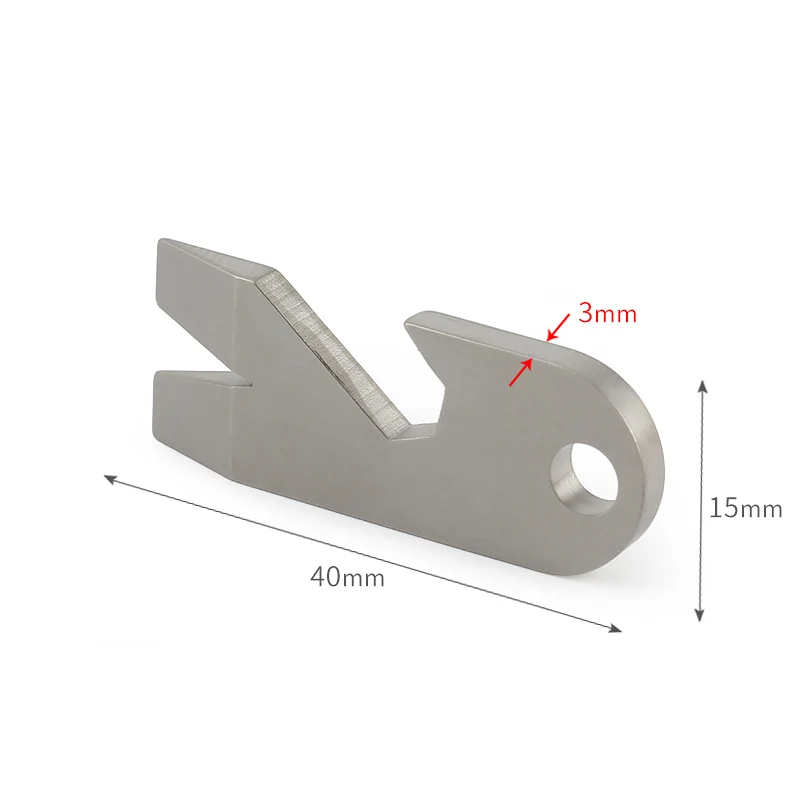 1 шт. титановый сплав открывалка для бутылок карманный многофункциональный инструмент наружная отвертка EDC лом малый размер
