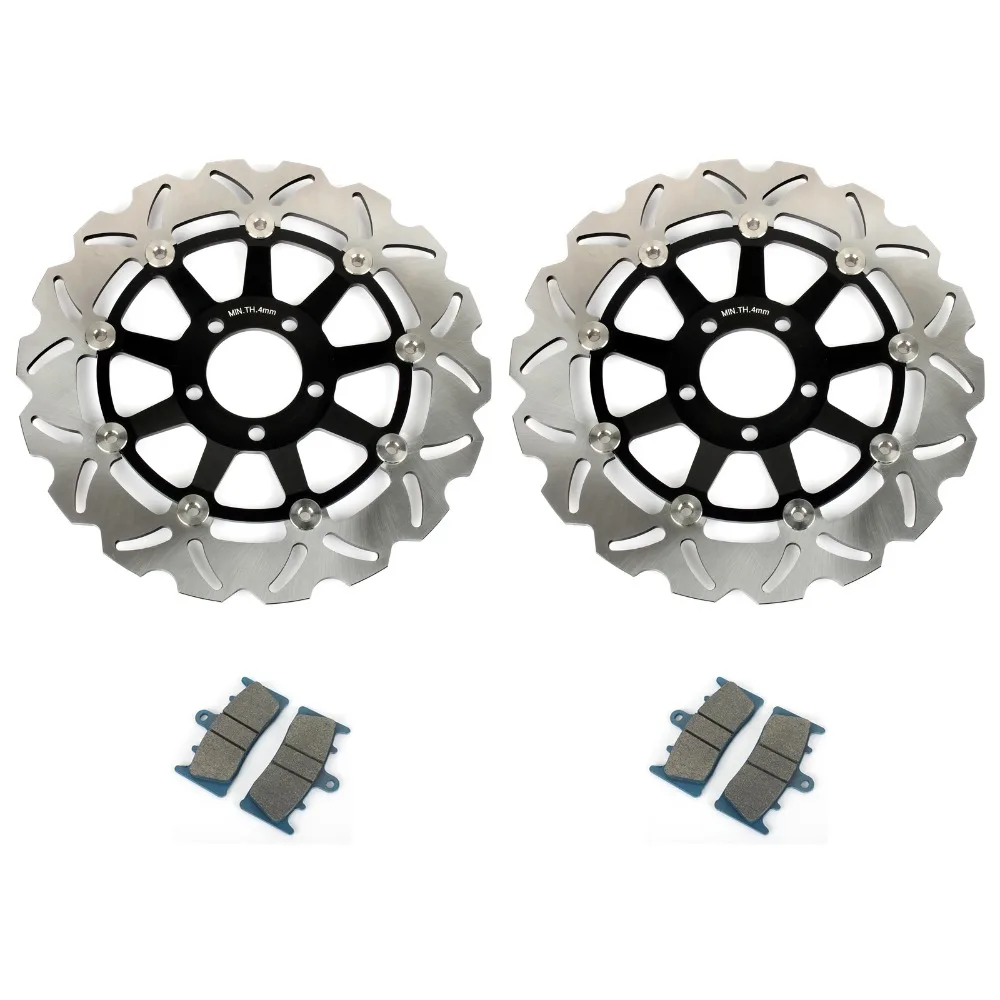 BIKINGBOY Front Brake Discs Disks Rotors Brake Pads for Kawasaki NINJA