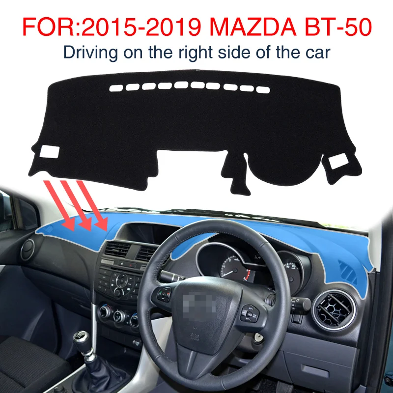 smabee Dash Mat Dashmat Black Carpet Cover For Mazda BT 50 2015 2019