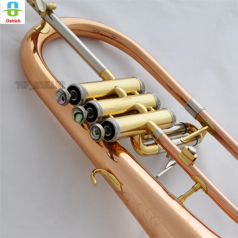 PRO Rose латунный гравировальный колокольчик Flugelhorn Abalone новейший водный ключ Bb рожок