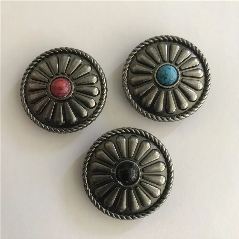 

Wholesale Retail 2018 New Style Screw Head 2.6cm Round Fashion Metal Buttons For Fashion Man Woman Belt and Bag Jewelry