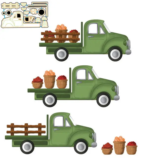 

Thanksgiving truck Cutting Dies Steel Stencils for DIY Scrapbooking Album Paper Card Decorative Craft Embossing Die Cuts Decor