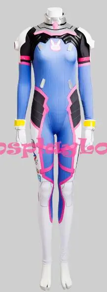 Игра D. VA костюм женский/девушки/Леди Хэллоуин Косплей d. va Zentai Catsuit на заказ спандекс цифровая печать D VA боди - Цвет: Белый