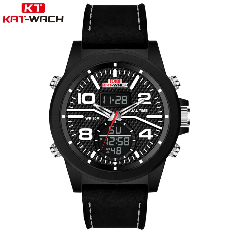 

KAT-WACH Relogio Masculino Luxury Brand Men Watches Date Chronograph Quartz Watch Men Gold Casual Sport Military Wrist Watch