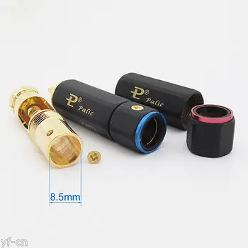 

4pcs Palic High Quality Gold Plated RCA Plug Lock Collect Solder A/V Connector
