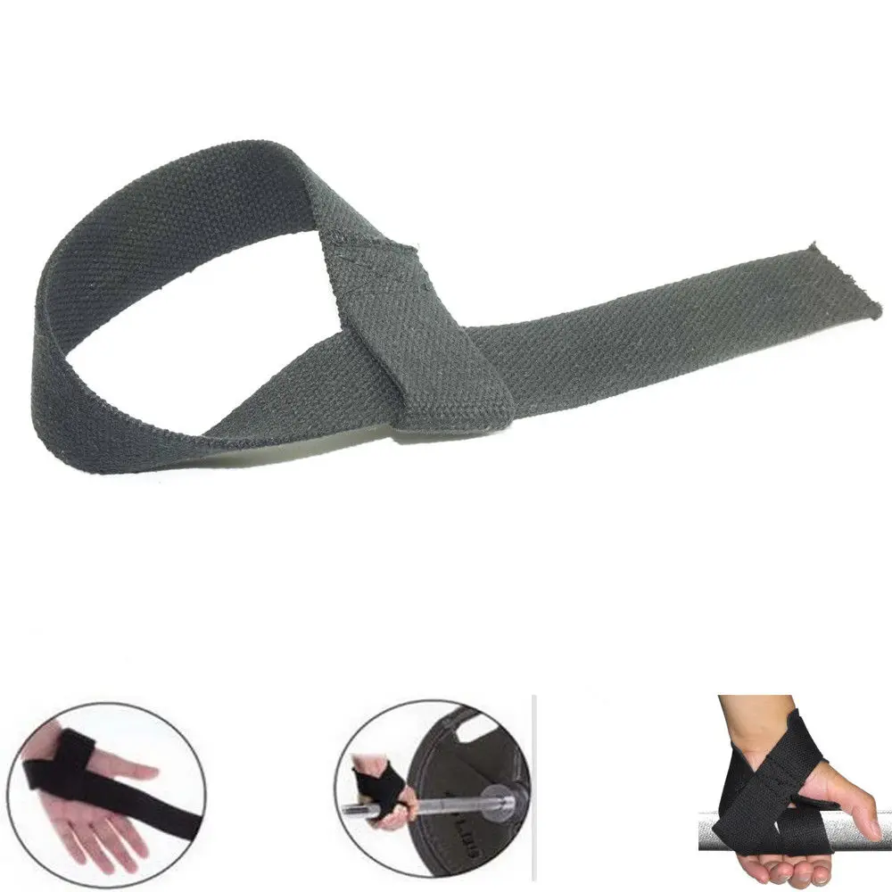 BODYBUILDING WEIGHT LIFTING GYM TRAINING WRIST SUPPORT BAR STRAPS WRAPS | Инструменты