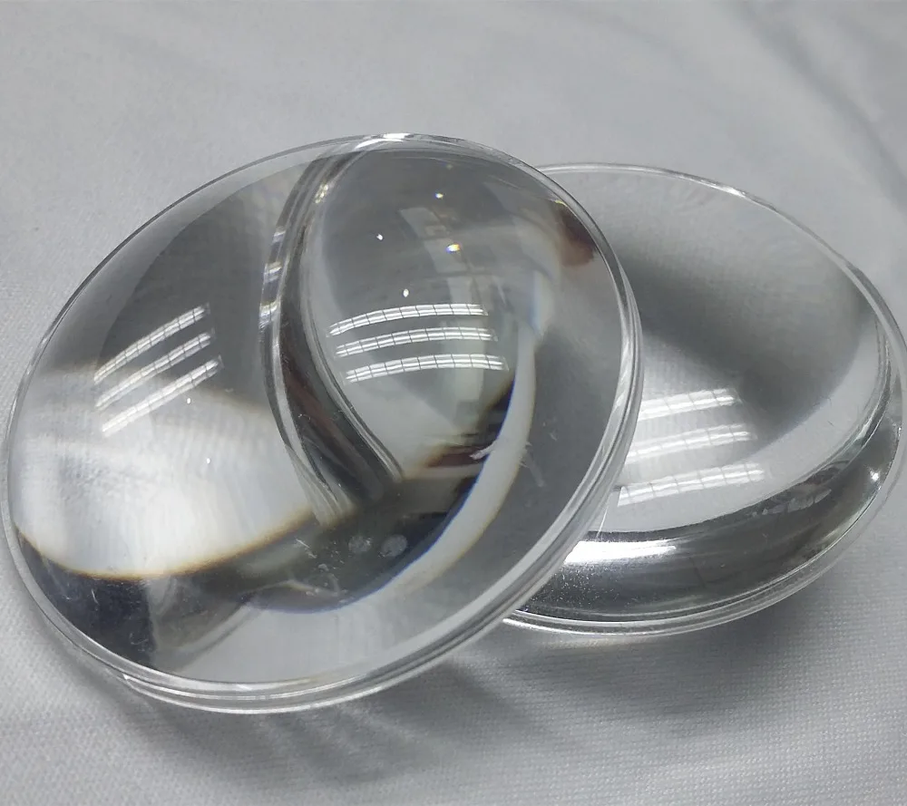 

2PCS 40mm Diameter Aspheric PMMA Plastic Focal Length 16mm Plano LED Convex 3D Lens