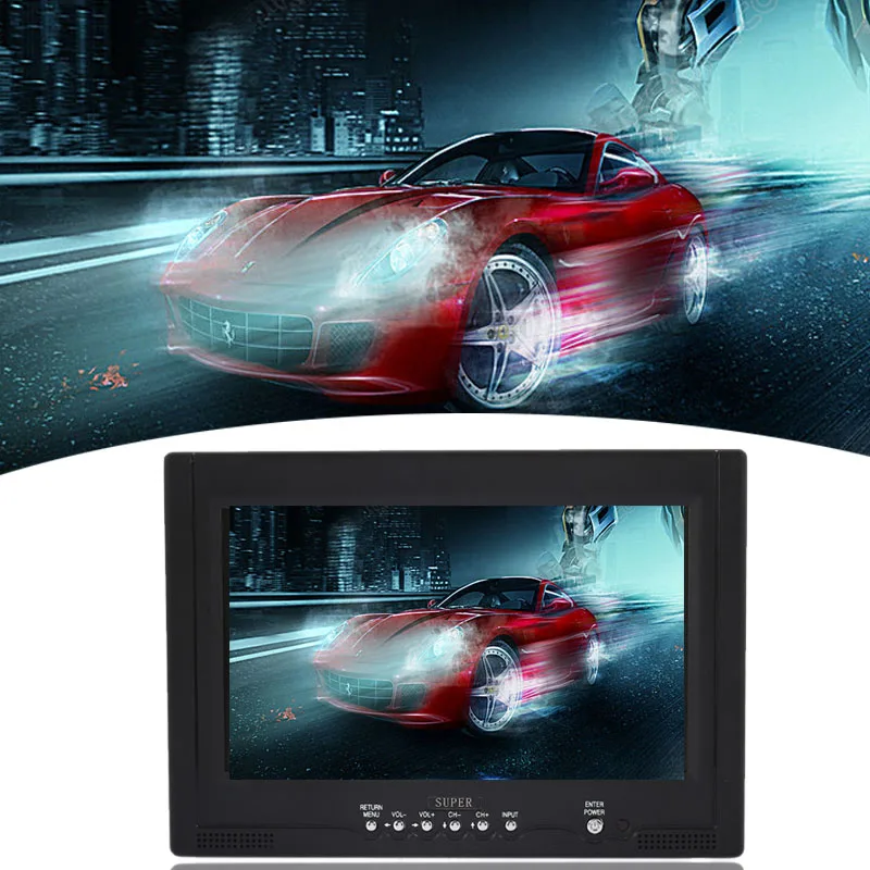 

9 inch TV Car Monitor Portable Car TV Reverse Monitor USB/SD Card Slot NTSC Mini TV for Backup Camera