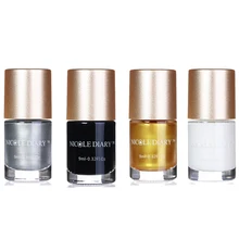 4 Бутылочки Николь дневник 9 мл Дизайн ногтей штамповка польский серебро Дизайн ногтей Лаки лак для Красота Дизайн ногтей печати