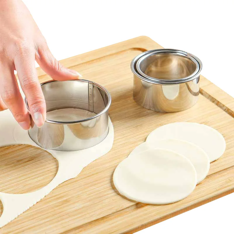 3Pcs/Set Cutting Pastry Circles Cake Mould Bread Cookies Stamps Maker