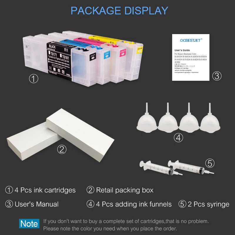 Empty Refillable Ink Cartridge 